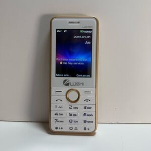 Lush Phone cellular Model: Lush Slim White Unknown Carrier w/Charger Works Read!
